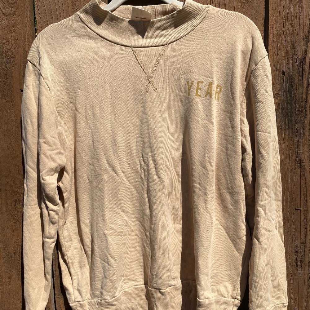 Year of Ours Yellow Crewneck Sweatshirt, Small